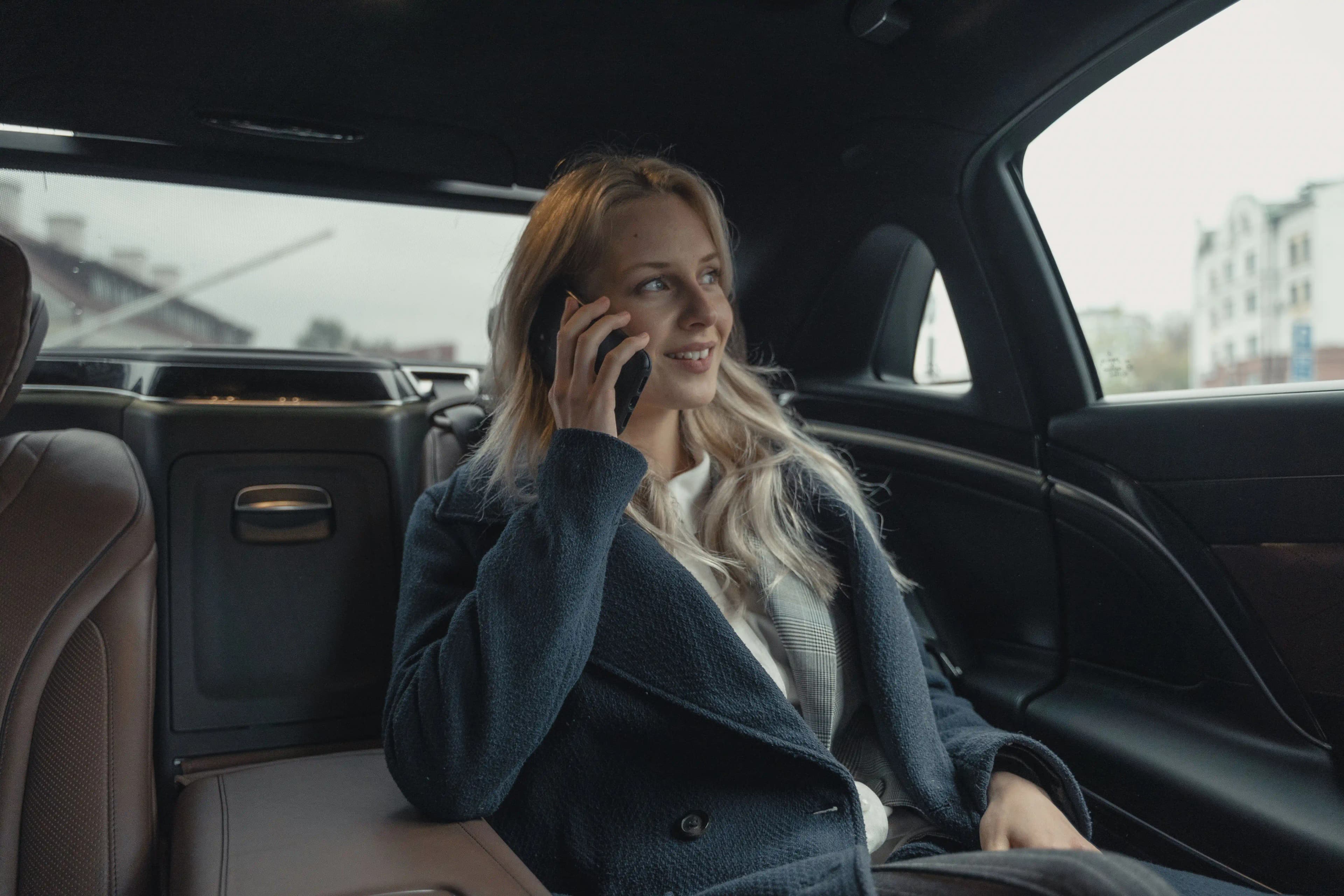 Passenger travelling in a chauffeur-driven vehicle