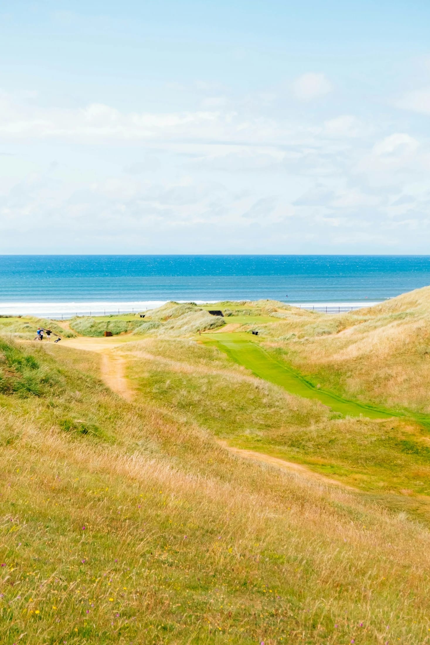 Links fairways beside the Atlantic at Lahinch in County Clare