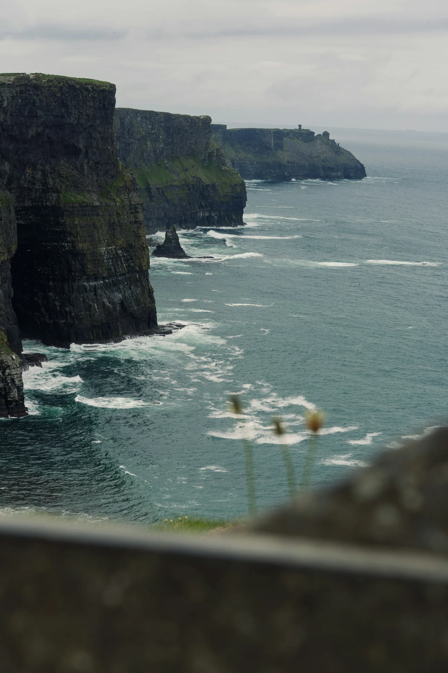 Atlantic waves below the Cliffs of Moher in County Clare