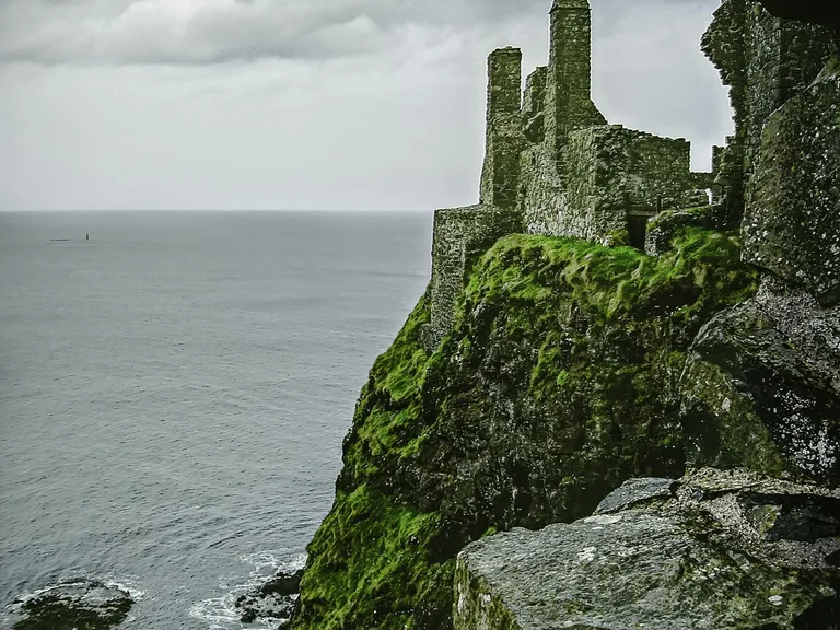 Dunluce Castle ruins above the County Antrim coast