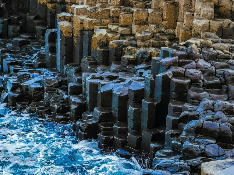 Giant's Causeway basalt formations on the County Antrim coast