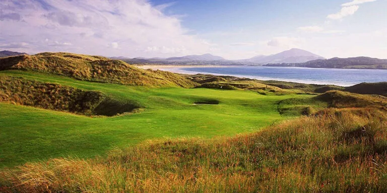 Coastal golf course on Ireland's Atlantic coast