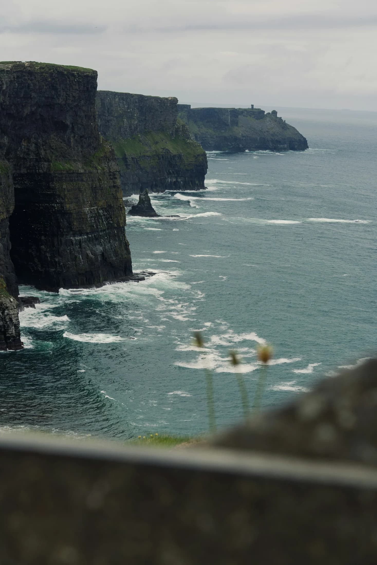 Atlantic waves below the Cliffs of Moher in County Clare