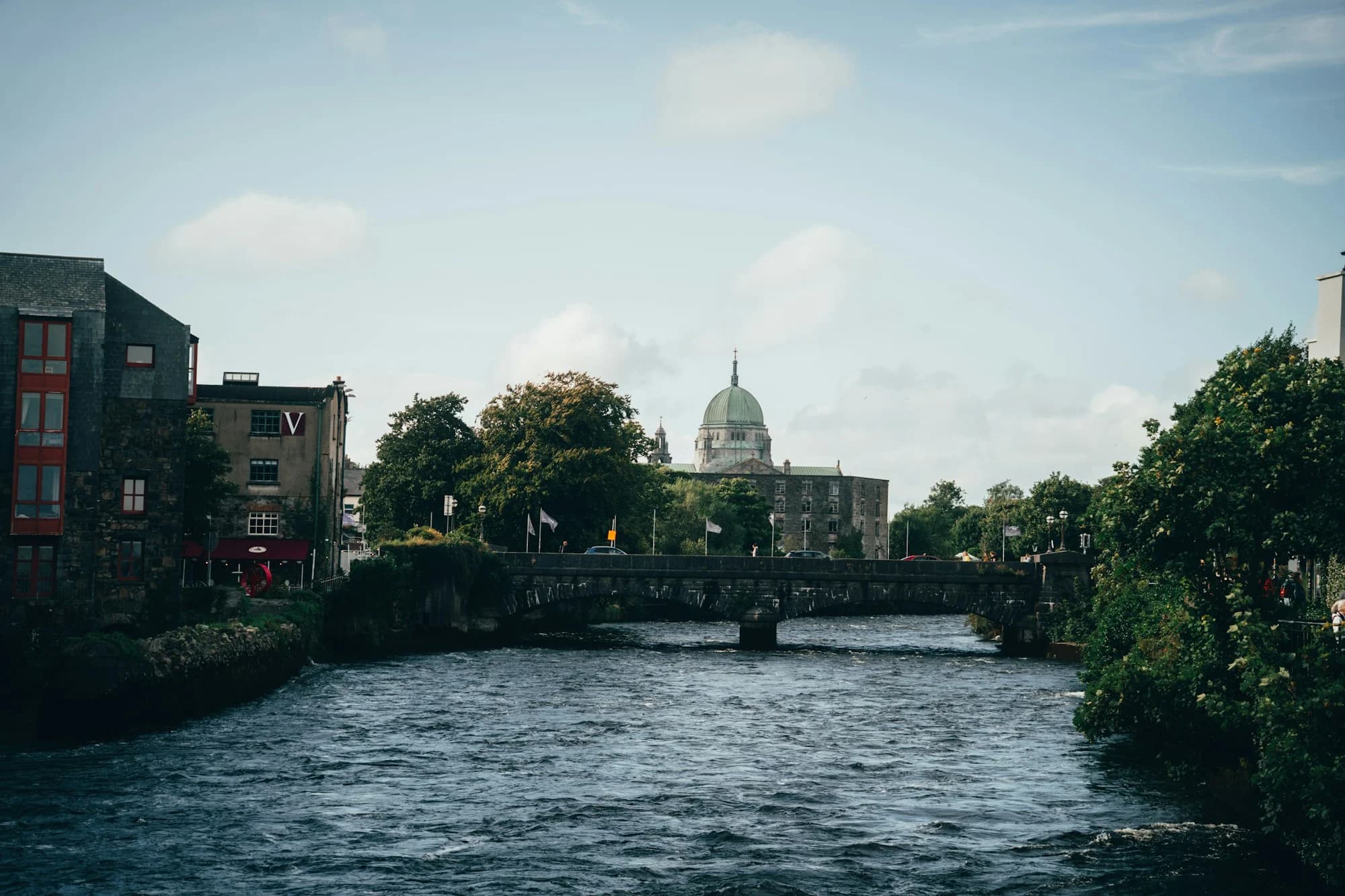 The River Corrib running through Galway city